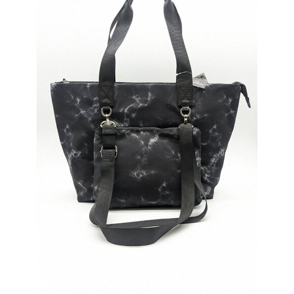 2 Piece SET - INC recycled materials women's LG tote bag + pouch  MARBLE - Picture 2 of 7